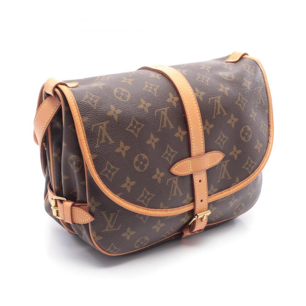 LOUIS VUITTON Authentic Brown Monogram Leather Shoulder Bag - Picture 2 of 10